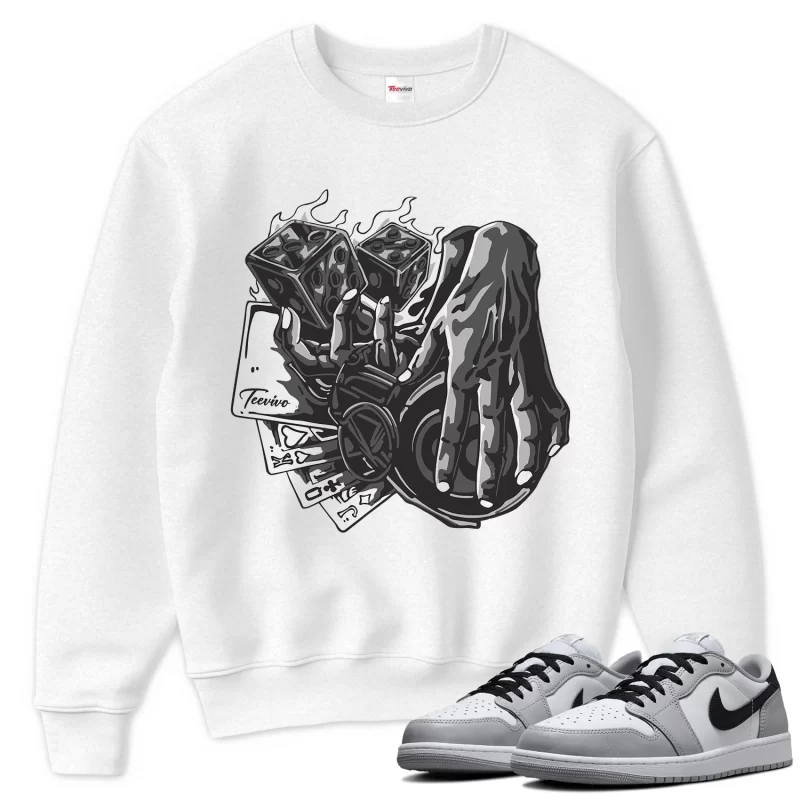 TeeVivo Sweatshirt Match Air Jordan 1 Retro Low OG Barons Gambling – Air Jordan 1 Sweatshirt, AJ1 Sweatshirt