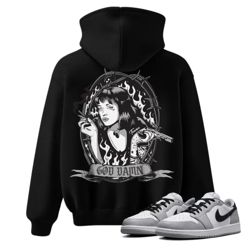 TeeVivo Hoodie Match Air Jordan 1 Retro Low OG Barons God Daaamn – Air Jordan 1 Hoodie, AJ1 Hoodie