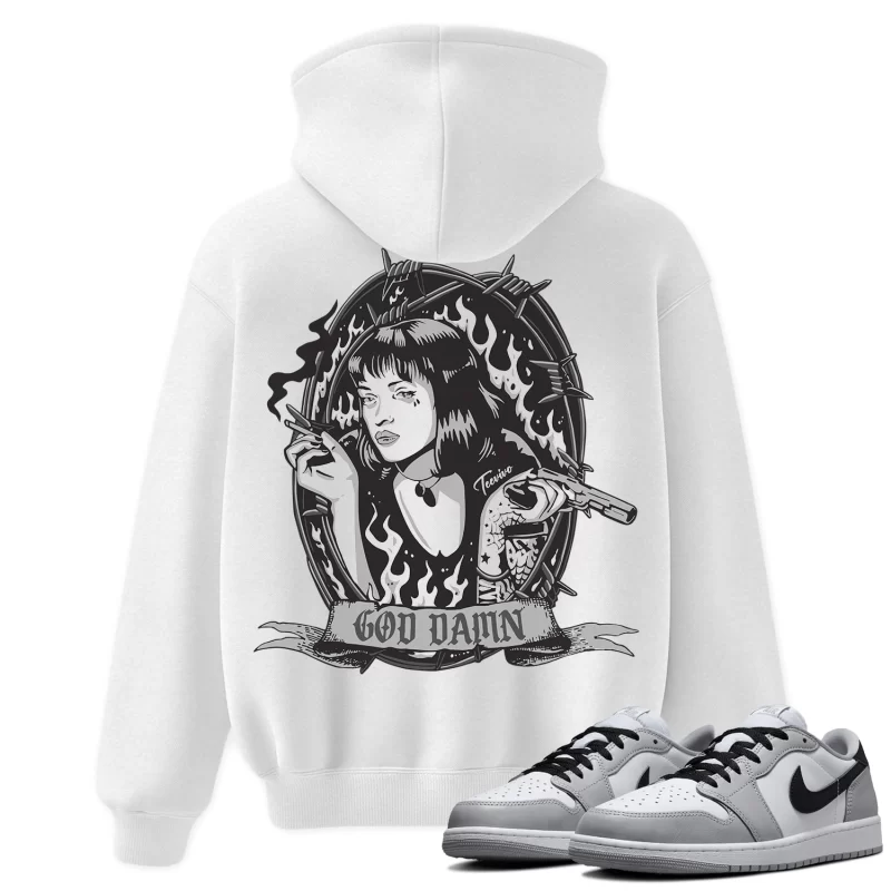 TeeVivo Hoodie Match Air Jordan 1 Retro Low OG Barons God Daaamn – Air Jordan 1 Hoodie, AJ1 Hoodie