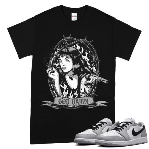 TeeVivo T-Shirt Match Air Jordan 1 Retro Low OG Barons God Daaamn – Air Jordan 1 Shirt, AJ1 Shirt