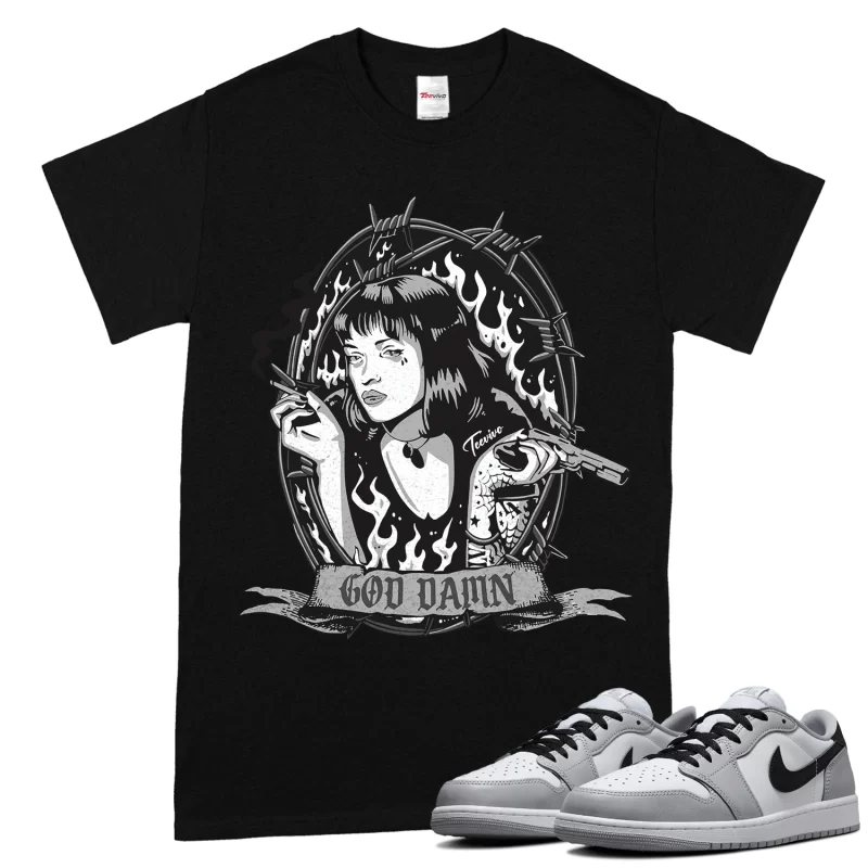 TeeVivo T-Shirt Match Air Jordan 1 Retro Low OG Barons God Daaamn – Air Jordan 1 Shirt, AJ1 Shirt