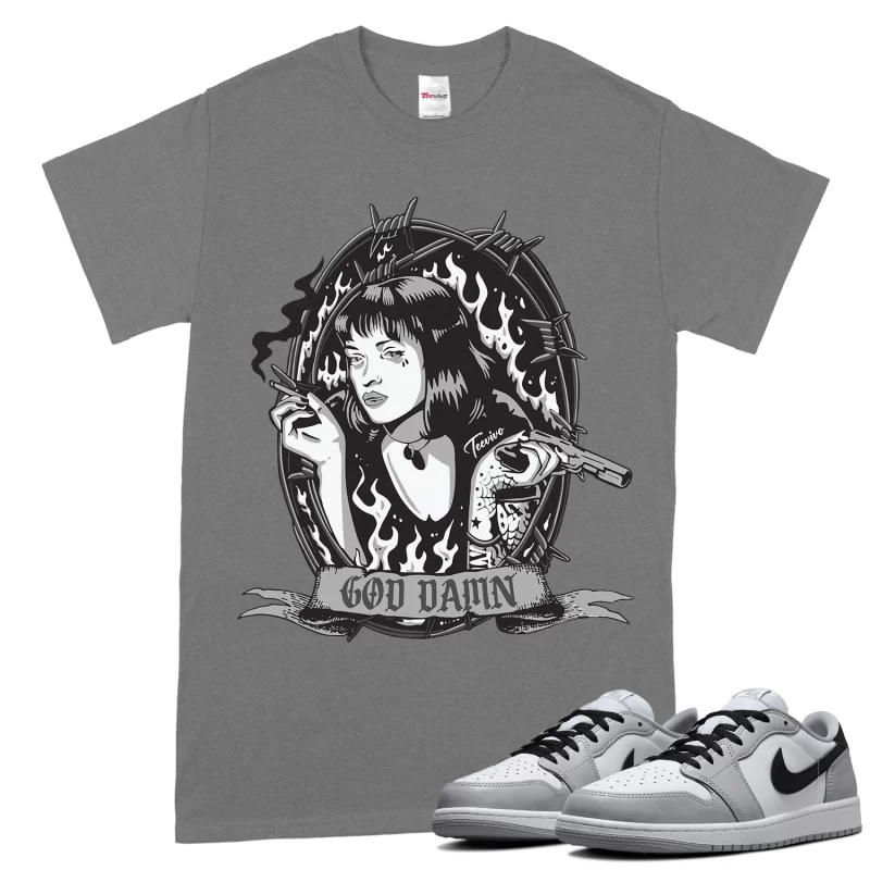 TeeVivo T-Shirt Match Air Jordan 1 Retro Low OG Barons God Daaamn – Air Jordan 1 Shirt, AJ1 Shirt