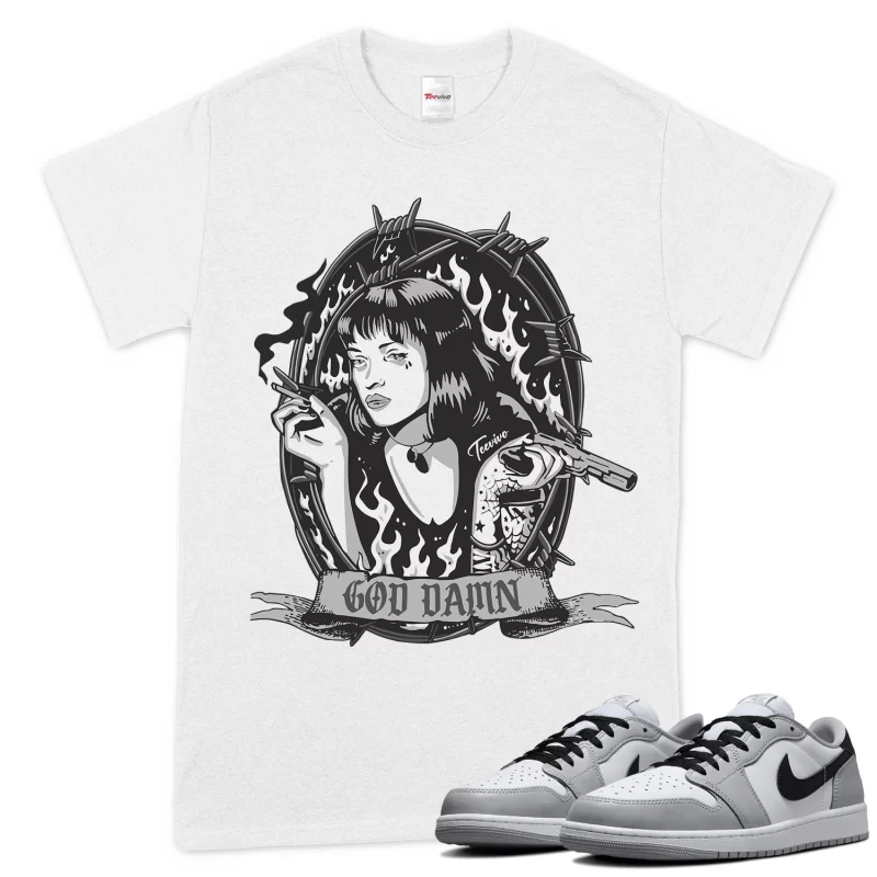 TeeVivo T-Shirt Match Air Jordan 1 Retro Low OG Barons God Daaamn – Air Jordan 1 Shirt, AJ1 Shirt