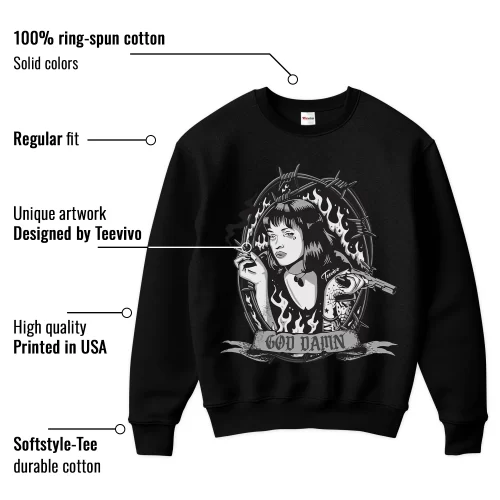 TeeVivo Sweatshirt Match Air Jordan 1 Retro Low OG Barons God Daaamn – Air Jordan 1 Sweatshirt, AJ1 Sweatshirt