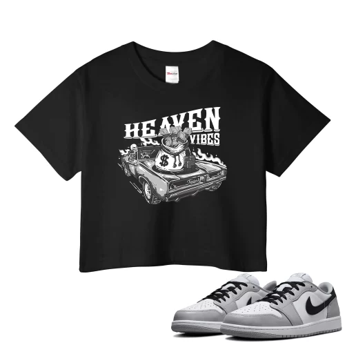 TeeVivo Crop Top Match Air Jordan 1 Retro Low OG Barons Heaven vibes – Air Jordan 1 Crop Top, AJ1 Crop Top