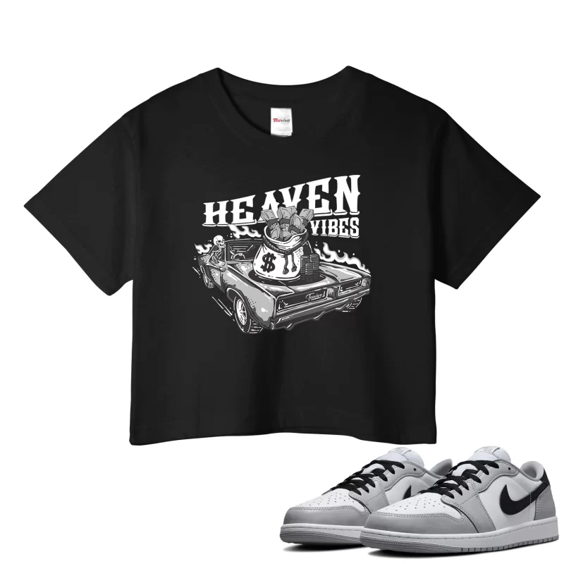 TeeVivo Crop Top Match Air Jordan 1 Retro Low OG Barons Heaven vibes – Air Jordan 1 Crop Top, AJ1 Crop Top