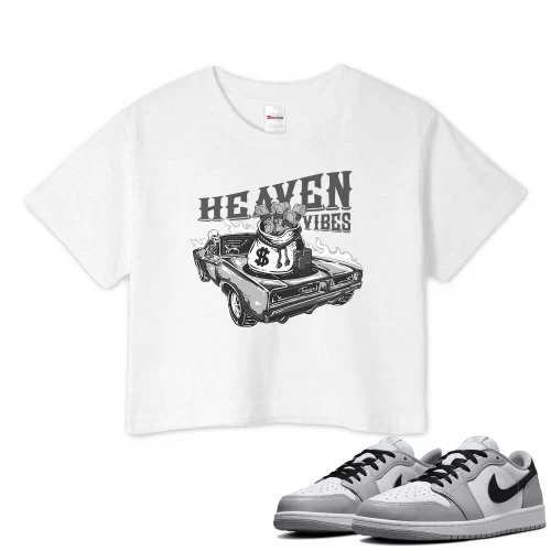 TeeVivo Crop Top Match Air Jordan 1 Retro Low OG Barons Heaven vibes – Air Jordan 1 Crop Top, AJ1 Crop Top