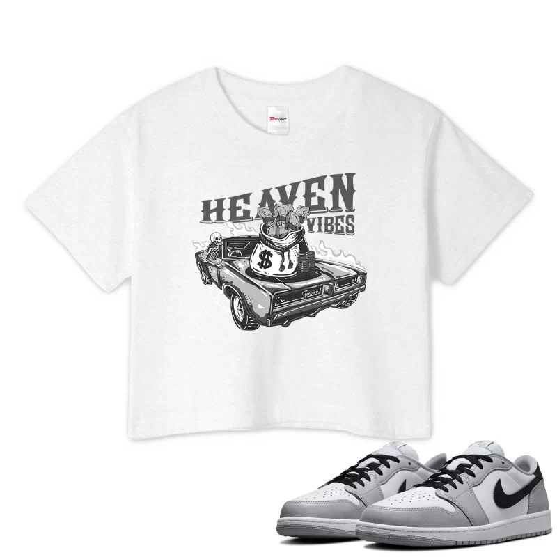 TeeVivo Crop Top Match Air Jordan 1 Retro Low OG Barons Heaven vibes – Air Jordan 1 Crop Top, AJ1 Crop Top