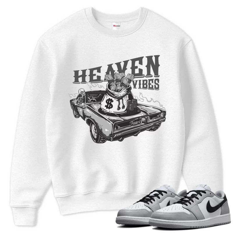 TeeVivo Sweatshirt Match Air Jordan 1 Retro Low OG Barons Heaven vibes – Air Jordan 1 Sweatshirt, AJ1 Sweatshirt