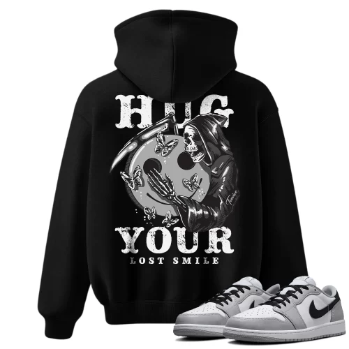 TeeVivo Hoodie Match Air Jordan 1 Retro Low OG Barons Hug your lost smile – Air Jordan 1 Hoodie, AJ1 Hoodie