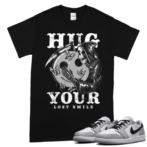TeeVivo T-Shirt Match Air Jordan 1 Retro Low OG Barons Hug your lost smile – Air Jordan 1 Shirt, AJ1 Shirt