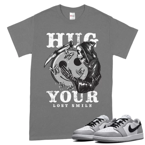 TeeVivo T-Shirt Match Air Jordan 1 Retro Low OG Barons Hug your lost smile – Air Jordan 1 Shirt, AJ1 Shirt