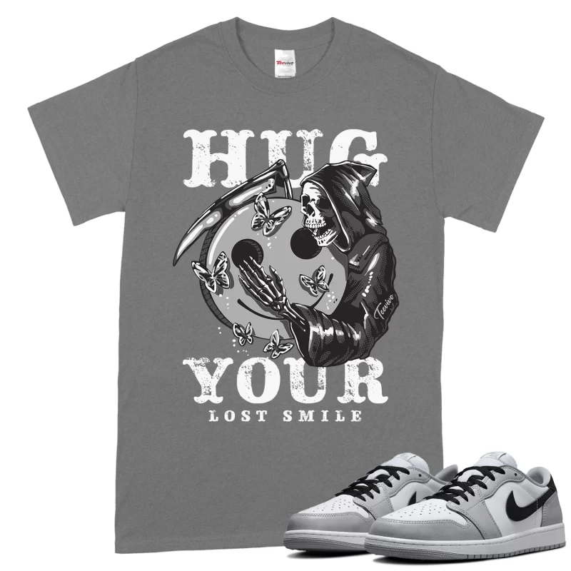 TeeVivo T-Shirt Match Air Jordan 1 Retro Low OG Barons Hug your lost smile – Air Jordan 1 Shirt, AJ1 Shirt