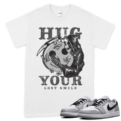 TeeVivo T-Shirt Match Air Jordan 1 Retro Low OG Barons Hug your lost smile – Air Jordan 1 Shirt, AJ1 Shirt