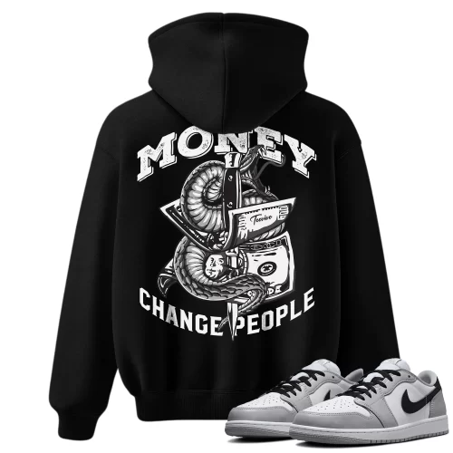 TeeVivo Hoodie Match Air Jordan 1 Retro Low OG Barons Money change people – Air Jordan 1 Hoodie, AJ1 Hoodie