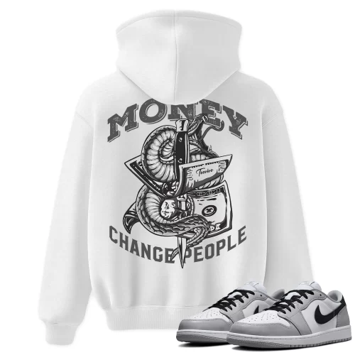 TeeVivo Hoodie Match Air Jordan 1 Retro Low OG Barons Money change people – Air Jordan 1 Hoodie, AJ1 Hoodie