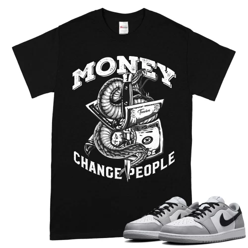 TeeVivo T-Shirt Match Air Jordan 1 Retro Low OG Barons Money change people – Air Jordan 1 Shirt, AJ1 Shirt