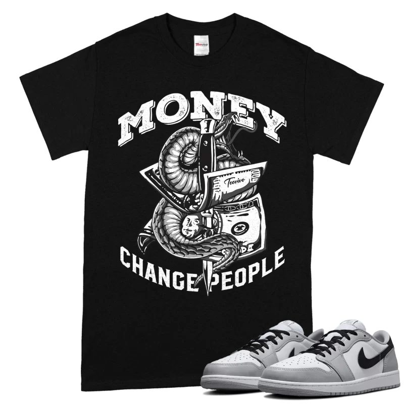 TeeVivo T-Shirt Match Air Jordan 1 Retro Low OG Barons Money change people – Air Jordan 1 Shirt, AJ1 Shirt