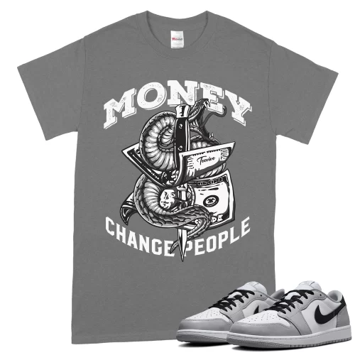 TeeVivo T-Shirt Match Air Jordan 1 Retro Low OG Barons Money change people – Air Jordan 1 Shirt, AJ1 Shirt