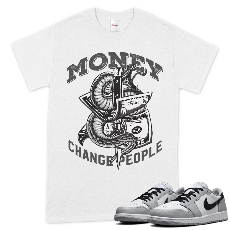 TeeVivo T-Shirt Match Air Jordan 1 Retro Low OG Barons Money change people – Air Jordan 1 Shirt, AJ1 Shirt