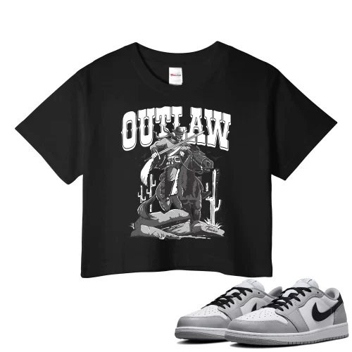 TeeVivo Crop Top Match Air Jordan 1 Retro Low OG Barons Outlaw – Air Jordan 1 Crop Top, AJ1 Crop Top