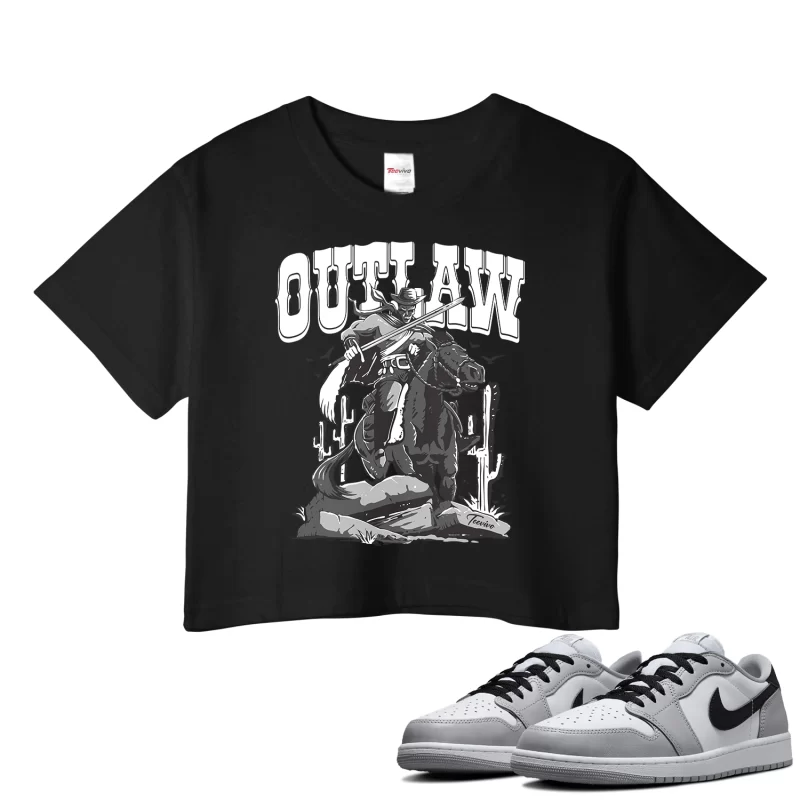 TeeVivo Crop Top Match Air Jordan 1 Retro Low OG Barons Outlaw – Air Jordan 1 Crop Top, AJ1 Crop Top