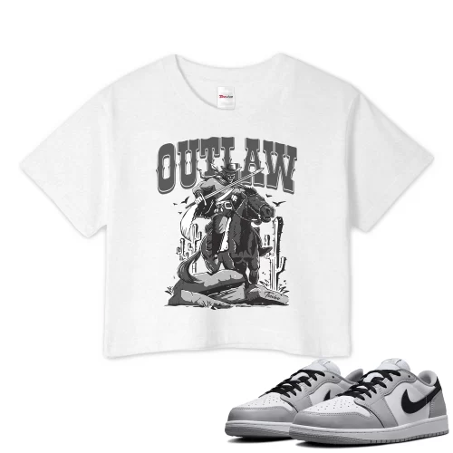 TeeVivo Crop Top Match Air Jordan 1 Retro Low OG Barons Outlaw – Air Jordan 1 Crop Top, AJ1 Crop Top