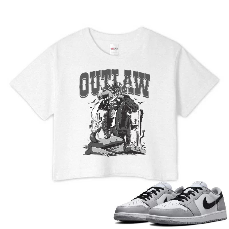 TeeVivo Crop Top Match Air Jordan 1 Retro Low OG Barons Outlaw – Air Jordan 1 Crop Top, AJ1 Crop Top
