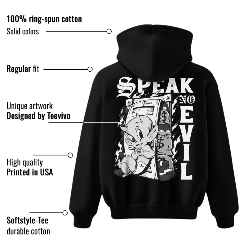 TeeVivo Hoodie Match Air Jordan 1 Retro Low OG Barons Speak no evil – Air Jordan 1 Hoodie, AJ1 Hoodie