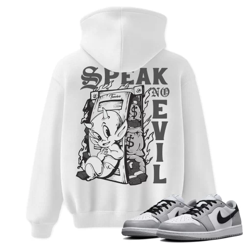TeeVivo Hoodie Match Air Jordan 1 Retro Low OG Barons Speak no evil – Air Jordan 1 Hoodie, AJ1 Hoodie
