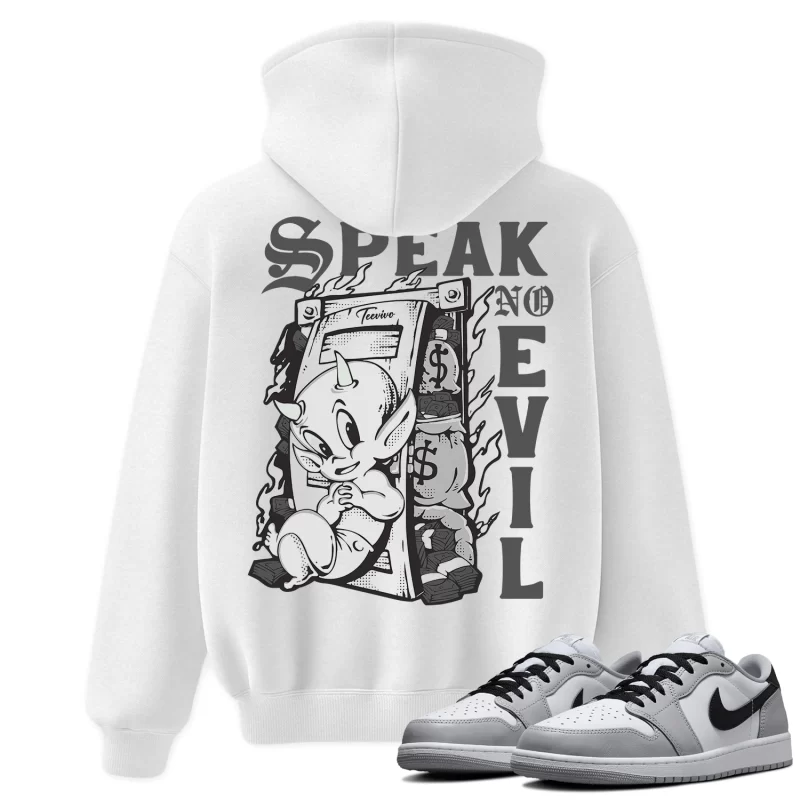 TeeVivo Hoodie Match Air Jordan 1 Retro Low OG Barons Speak no evil – Air Jordan 1 Hoodie, AJ1 Hoodie