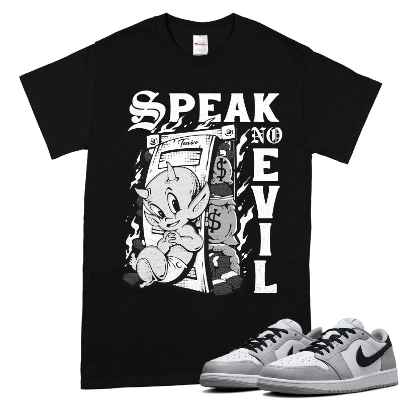 TeeVivo T-Shirt Match Air Jordan 1 Retro Low OG Barons Speak no evil – Air Jordan 1 Shirt, AJ1 Shirt