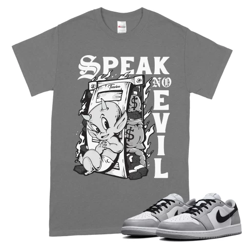 TeeVivo T-Shirt Match Air Jordan 1 Retro Low OG Barons Speak no evil – Air Jordan 1 Shirt, AJ1 Shirt