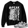 TeeVivo Sweatshirt Match Air Jordan 1 Retro Low OG Barons Speak no evil – Air Jordan 1 Sweatshirt, AJ1 Sweatshirt