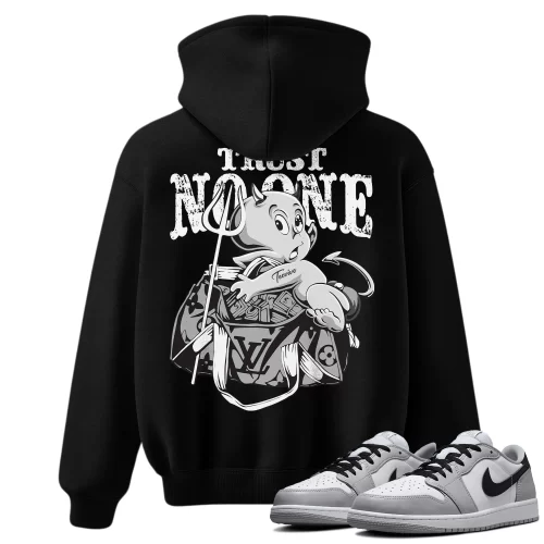 TeeVivo Hoodie Match Air Jordan 1 Retro Low OG Barons Trust no one – Air Jordan 1 Hoodie, AJ1 Hoodie