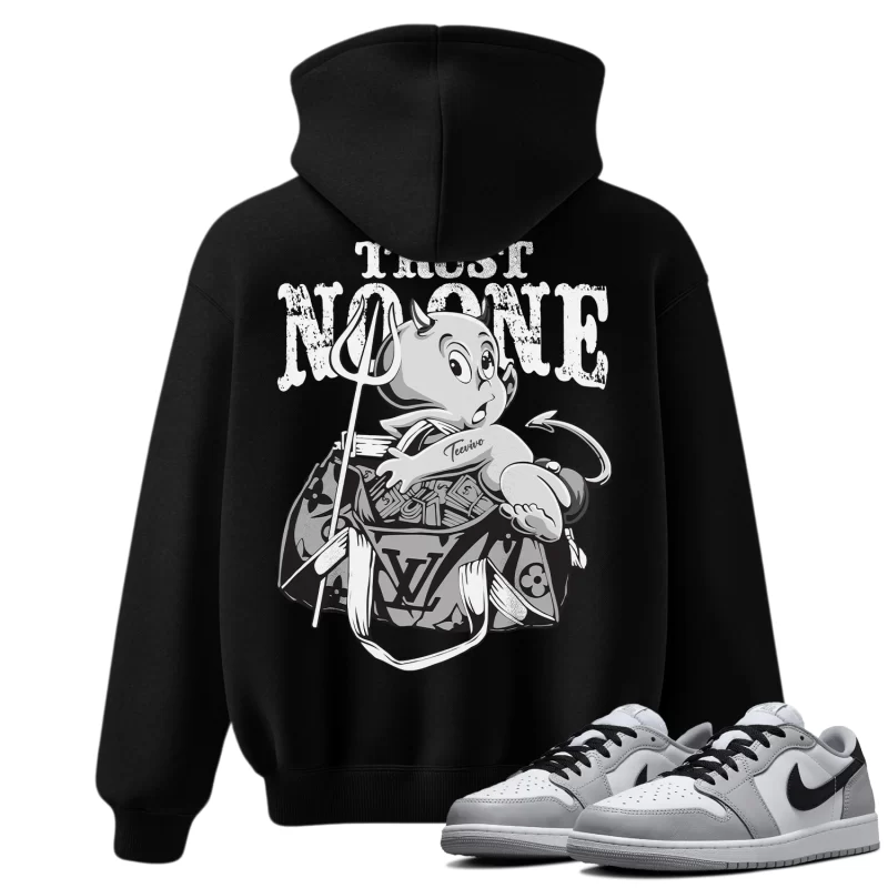 TeeVivo Hoodie Match Air Jordan 1 Retro Low OG Barons Trust no one – Air Jordan 1 Hoodie, AJ1 Hoodie