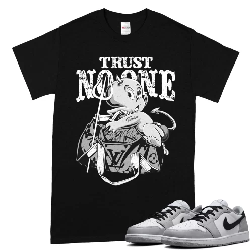 TeeVivo T-Shirt Match Air Jordan 1 Retro Low OG Barons Trust no one – Air Jordan 1 Shirt, AJ1 Shirt