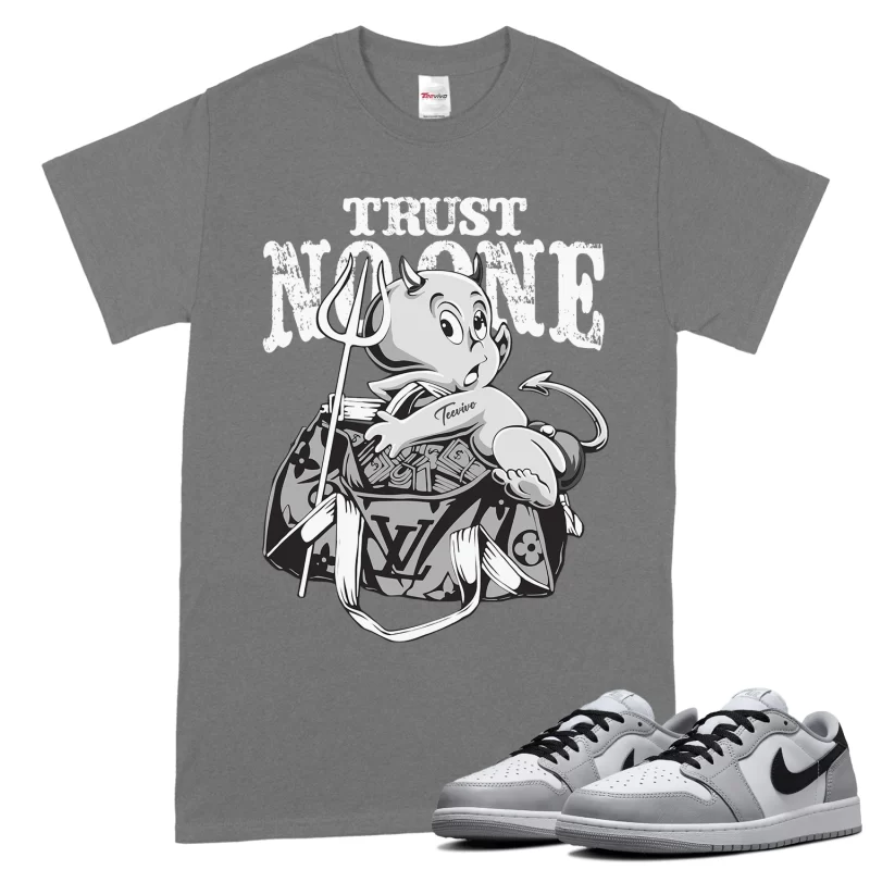TeeVivo T-Shirt Match Air Jordan 1 Retro Low OG Barons Trust no one – Air Jordan 1 Shirt, AJ1 Shirt