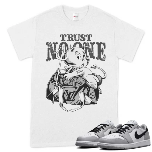 TeeVivo T-Shirt Match Air Jordan 1 Retro Low OG Barons Trust no one – Air Jordan 1 Shirt, AJ1 Shirt