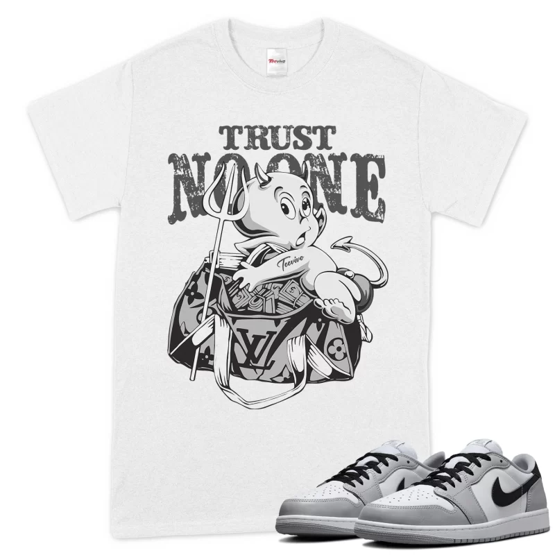 TeeVivo T-Shirt Match Air Jordan 1 Retro Low OG Barons Trust no one – Air Jordan 1 Shirt, AJ1 Shirt