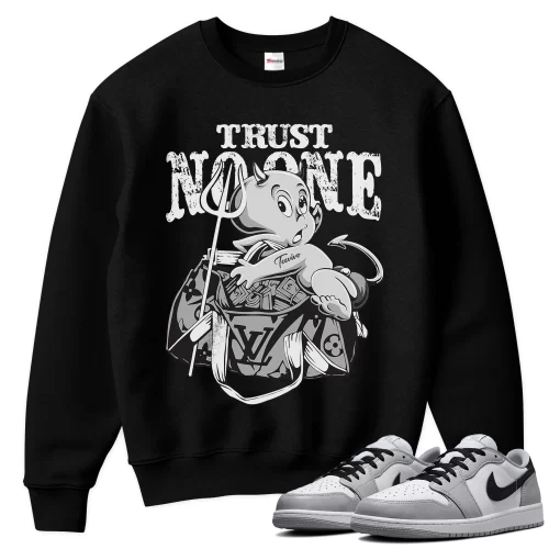 TeeVivo Sweatshirt Match Air Jordan 1 Retro Low OG Barons Trust no one – Air Jordan 1 Sweatshirt, AJ1 Sweatshirt