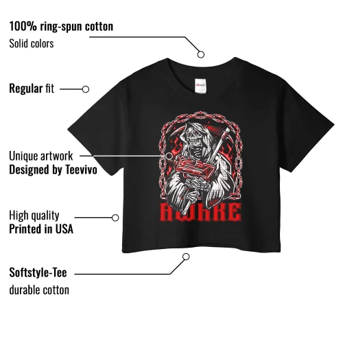 TeeVivo Crop Top Match Air Jordan 1 Retro Low OG Black Toe Awake – Air Jordan 1 Crop Top, AJ1 Crop Top