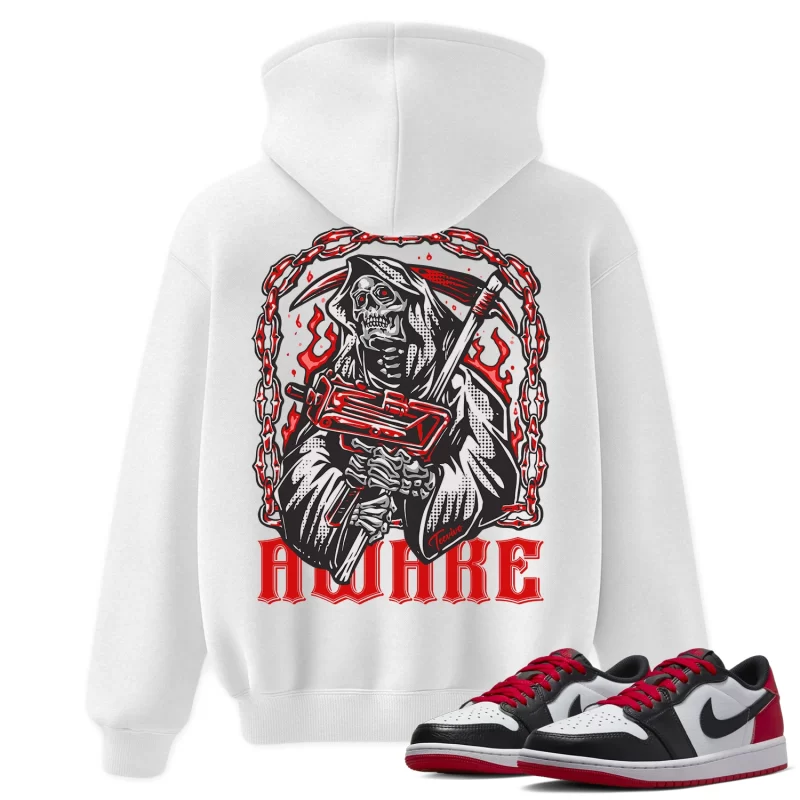 TeeVivo Hoodie Match Air Jordan 1 Retro Low OG Black Toe Awake – Air Jordan 1 Hoodie, AJ1 Hoodie