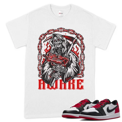 TeeVivo T-Shirt Match Air Jordan 1 Retro Low OG Black Toe Awake – Air Jordan 1 Shirt, AJ1 Shirt