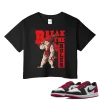 TeeVivo Crop Top Match Air Jordan 1 Retro Low OG Black Toe Break the rules – Air Jordan 1 Crop Top, AJ1 Crop Top