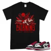 TeeVivo T-Shirt Match Air Jordan 1 Retro Low OG Black Toe Burning the ground – Air Jordan 1 Shirt, AJ1 Shirt