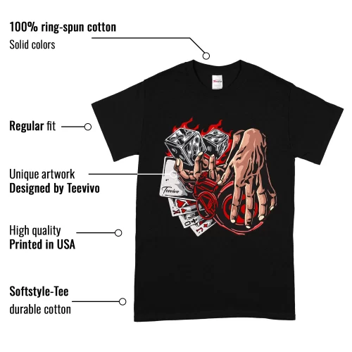 TeeVivo T-Shirt Match Air Jordan 1 Retro Low OG Black Toe Gambling – Air Jordan 1 Shirt, AJ1 Shirt