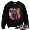 TeeVivo Sweatshirt Match Air Jordan 1 Retro Low OG Black Toe Gambling – Air Jordan 1 Sweatshirt, AJ1 Sweatshirt