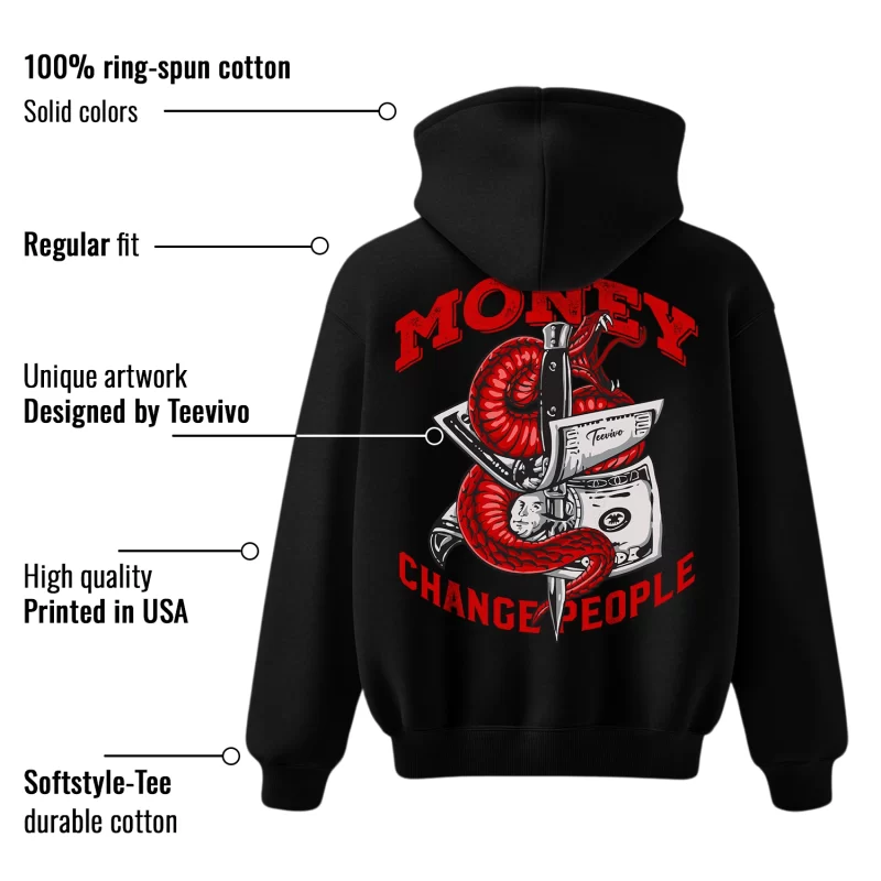 TeeVivo Hoodie Match Air Jordan 1 Retro Low OG Black Toe Money change people – Air Jordan 1 Hoodie, AJ1 Hoodie