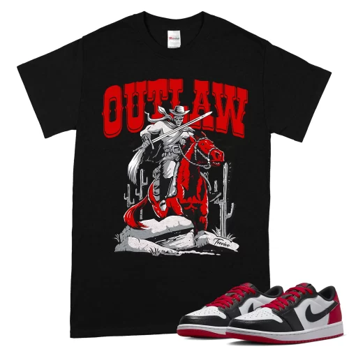 TeeVivo T-Shirt Match Air Jordan 1 Retro Low OG Black Toe Outlaw – Air Jordan 1 Shirt, AJ1 Shirt